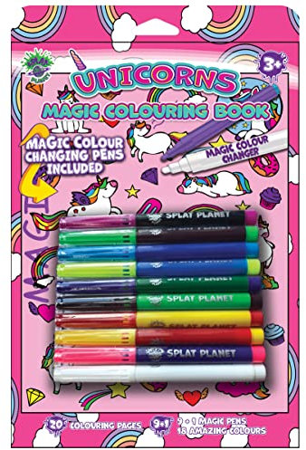 Splat Planet Livre De Coloriage Licorne Magique Avec Ensemble De Stylos Magiques À Changement De Couleur - Livre De Coloriage Format A4 Magical Art - (Licorne)