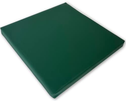 Pflegeleichtes Sitzkissen Stuhlkissen Bankkissen 40x40cm Kunstlederbezug in Gastroqualität (dunkelgrün)