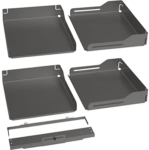 PEKA 300.0698.43 Einhängetablar für Eckschrank-Schwenkauszug Libell Magic Corner Comfort, KB Stahl anthrazit, Silber, TB 600mm