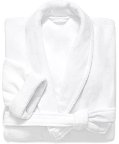 Brooklinen Luxury Cotton Bath Robe, OEKO-TEX Certified, Ultra Soft, Adjustable, Plush & Machine Washable – Premium Turkish Plush Robes for Women & Men (White, Small)