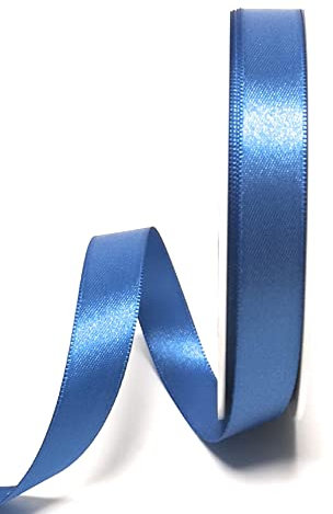 s.dekoda Satinband 25m x 15mm Blau Schleifenband Dekoband Satin