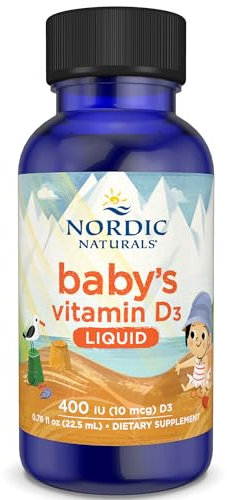 Nordic Naturals, Baby's Vitamin D3, 22ml, 400IU Vitamin D3 je Dosis, Geschmacksneutral, Vegetarisch, Glutenfrei, Sojafrei, GMO frei