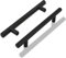 LONTAN 1 Pack Kitchen Door Handles 160mm Black Kitchen Cupboard Handles Black Cupboard Pulls Drawer Pulls for Cabinet Wardrobe Bathroom Stainless Steel