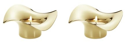 Georg Jensen - Cobra Teelichthalter Gold, 2 Stück