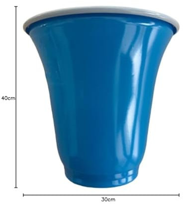 1000 Bicchierini Plastica per caffè 80cc vari colori Bar macchina caffè (Azzurro)