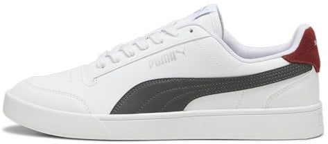 Puma Shuffle-Sneaker für Damen und Herren, Puma White Shadow Grey Intense Red, 46 EU