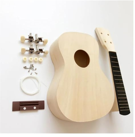 Ukulele Musikinstrumente Bauen Sie Ihr 17-Zoll-Ukulele-Gitarren-DIY-Kit Für Musikanfänger Mit Komplettem Zubehör