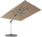 anndora Aluminium Ampelschirm 300 x 400 cm mit Kurbelsystem - Drehbar, Neigbar, Kippbar - Marktschirm, Gartenschirm - Farbe Dark Natural mit 4 Stück Granitplatten 120kg