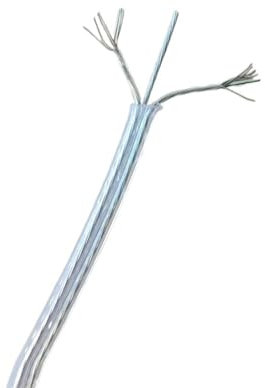 Pangyoo Filo elettrico Cavo elettrico for lampade di illuminazione da 10 m, cavo elettrico con corda in acciaio di supporto da 0,6 mm, cavo di alimentazione trasparente 2 * 0,14 mm
