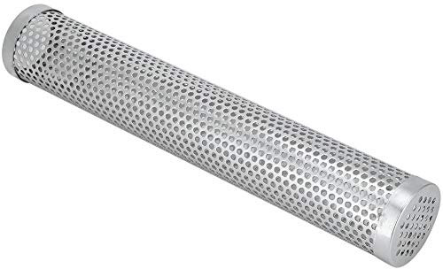 Syrisora Grill-Smoker-Rohr, BBQ-Smoker-Grillwerkzeuge, Tragbares 12-Zoll-Edelstahl-BBQ-Smoker-Rohr-Grillzubehör Elektro-Gas-Holzkohle-Grill-Smoker (Runden)