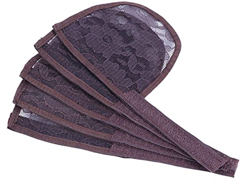 Haarnetz für Pferdeschwanz, Webnetz, Perückenkappen, Haarschmuck, Braun, Länge 19,2 cm, 5 Stück