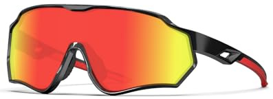 BEACOOL Fahrradbrille Herren Damen sport Sonnenbrille Schnelle Brille für Fahrrad MTB Angeln UV-Schutz Ultraleicht TR90 Rahmen