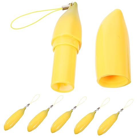Baluue 6stücke Leere Lippenbalsambehälter Banana-form Nachfüllbare Lipgloss-röhrchen Für Diy-lippenpflege Tragbare Flaschen Für Unterwegs