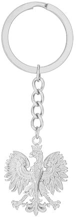 LUTAKU Polen Wappen Adler Schlüsselanhänger Retro Ethno-Stil Edelstahl Schlüsselanhänger Damen Herren Taschen Schlüsselanhänger Schwestern Brüder Geburtstagsgeschenk