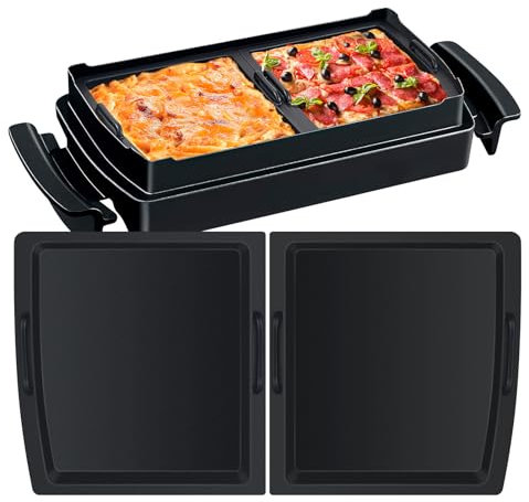 2 Stück Backschalenteiler Kompatibel mit Tefal OptiGrill XL, Elite XL, Plus + XL, Elite Plus XL, Backschaleneinsatz aus Silikon Zubehör Backform für Braten, Backen, Grillen, Backschale, Kontaktgrill