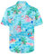 XiaoMoSha Mens Hawaiian Shirts Short Sleeve Wrinkle Free Button Down Summer Casual Shirt for Men Tropical Holiday Beach Funky Party Tops, TropicalGreen, XXL