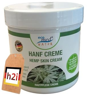 h2i Hanf Creme | 1 x 250 ml | zellerneuernde Hautpflege Creme |spendet Feuchtigkeit und regeneriert trockene raue schuppende Haut