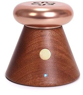 Mini Waterless Diffuser for Essential Oil,Portable Wooden Battery Operated USB Diffusers for Room, Car,Bedroom,Bathroom(sapele)