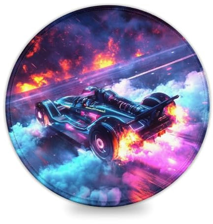 Cool Sports Car Round Mousepad (8-inch) Premium-Textured Mousepad Computer PC Laptop Gaming Office Home Desk Accessory Gadget