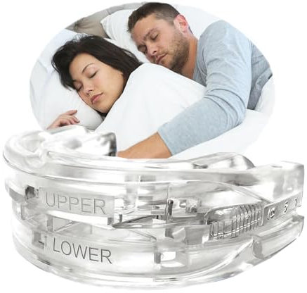 Orthese Anti-Ronflement Silicone RÉGLABLE - Gouttière Anti-Ronflement & Bruxisme - Efficace Hommes/Femmes - Puissant, Adaptable, Sécurité Dentaire (Blanc A01)