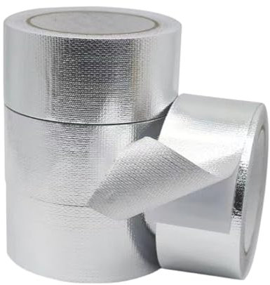 Cinta de aluminio resistente al calor, cinta aislante resistente al calor, cinta aislante impermeable, cinta autoadhesiva para reparaciones, sellado, aislamiento, plata, B, 3 cm x 20 m