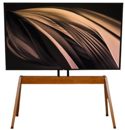 Soporte de TV para Comedor, Altura Ajustable, Universal, para Pantallas LED LCD de 50 a 86 Pulgadas, Soporte de TV de Estudio con 4 Patas de Madera, Soporte de TV para el hogar.
