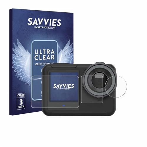 Savvies Schutzfolie für SVBONY SVGO3 4K | 6 Stück Transparenter Displayschutz Made in Germany Ultra-Klar Displayschutz-Folie