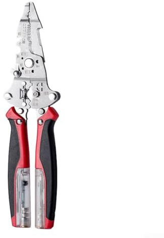 11 en 1 Pince à Dénuder et Cutter Outil avec Mesure et Poignée Ergonomique pour Usage Professionnel (ou Blanc-Vert)