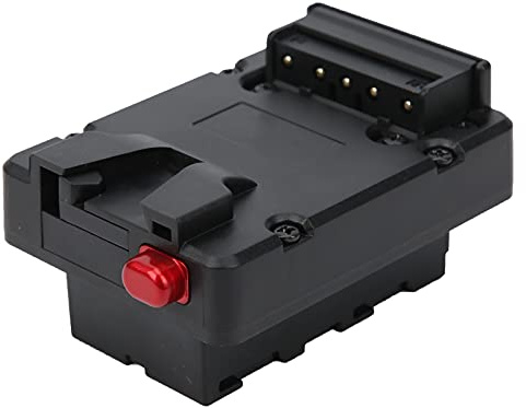 HEEPDD Ladeadapter V-Lock- auf NP-F-Adapter mit D-Tap-Ausgang, Kunststoff-V-Mount-Power-Plate, Schwarz, 168 G, für Monitore und Fülllichter, und Controller