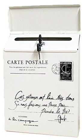 Storage Bags Retro Wall Mount Mailbox Mail Postal Letter Newspaper (White, One Size)