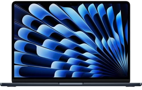 Apple 15 MacBook Air Laptop, M5 Chip mit 10‑Core CPU und 10‑Core GPU: Entwickelt für KI, 15,3 Liquid Retina Display, 16 GB, 1 TB SSD, Touch ID, WLAN 7; Mitternacht; QWERTY Tastatur