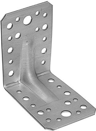 DMX - Winkelverbinder 90x90x65 - Schwerlastwinkel 20 Stück - Winkel Metall mit Sicke - Lochwinkel - Bauwinkel - Holzverbinder - Balkenwinkel - Eckwinkel - Möbelverbinder - Montagewinkel KP