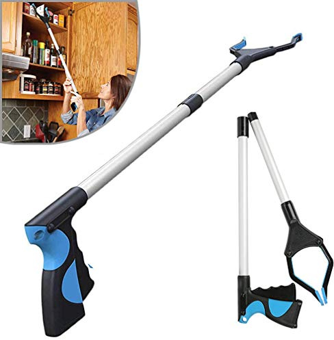 Grabber Reacher Tool, 33 Foldable Extender Gripper Tool Claw Garbage Picker, Elderly Disabled Handicap Arm Extension Reaching Assist Tool, Ergonomic Heavy Duty Handle Trash Reacher Pick up Tool (1)