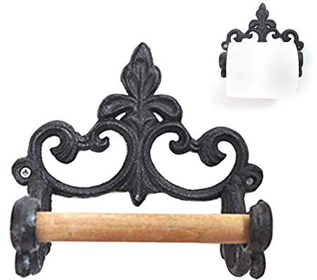 Suszian Handtuchhalter, Toilettenpapierhalter, Retro Schmiedeeisen Tissue Holder Handtuchhalter Regal Vintage Toilettenpapierhalter Küche Bad-Accessoires