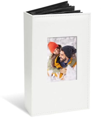 Vienrose 6x4 Slip In Photo Album Holds 300 Photos Leather White