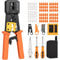 RJ45 Netzwerkkabeltester, Werkzeugset für Netzwerk-Reparatur, professionelle Netzwerkwartung, Crimpzange, Anschluss für RJ11, RJ12, CAT5, CAT6, Cat5e