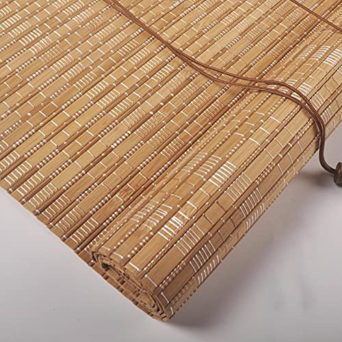 Jolan Bambus Rollläden, Bambus Vorhang, 75% Beschattung, Wasserdicht, Für Türen, Fenster, Balkone, Carbonized-70x80cm/28x31in