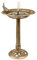 SA Products Solar Bird Bath - Drinking Water Bowl with Sun-Powered Fountain for Garden Birds - Decorative Standing Outdoor Bird Bath Dish in a Rustic Bronze Finish for Lawn, Backyard, Aviary - 80x50cm