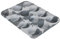 SUPER KITCHEN Large Muffin Tray 12 Cup Silicone Muffin Pan, Non-Stick Muffin Cupcake Tin, Baking Case, Baking Mould for Muffins, Cupcakes, Pudding, Donut, Bagel, Bakeware 33 x 25 x 3 cm (Mixed Grey)