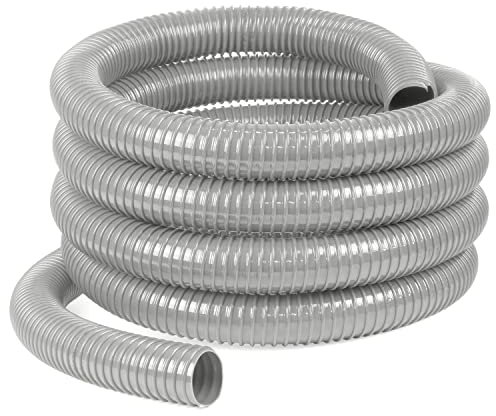 Moritz Abwasserschlauch Ø 32mm x 10 Meter hellgrau Spiralschlauch für Teiche Camping Wohnwagen Wohnmobil Theken Brunnen Förderschlauch Pumpenschlauch Ablaufschlauch