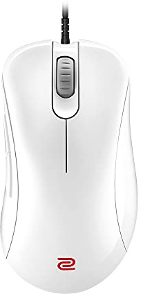 BenQ Zowie EC1 Special Edition V2 White Ergonomic Gaming Mouse for Esports |Regular Weight| Paracord Cable & 16-Step Scroll| Driverless | Glossy Coating | Large Size