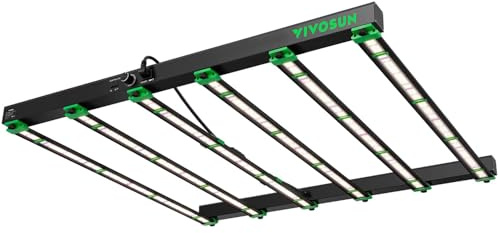 VIVOSUN Grow Lampe 650W Pflanzenlampe Vollspektrum Grow Light Abnehmbares Dimmbare Daisy Chain Wachstumslampe, VSFL6500 LED mit UR/FR-Licht für Growzelt, Growbox, Zimmerpflanzen 2,8 umol/J