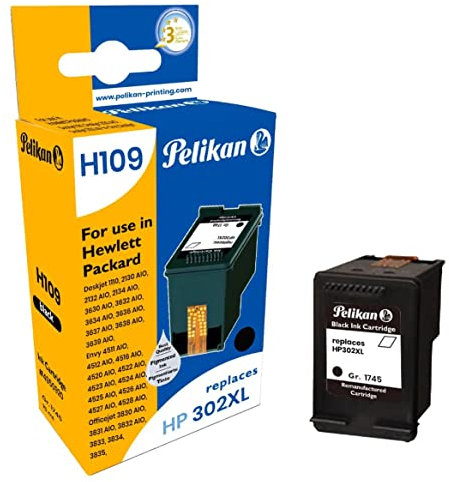 Pelikan Tintenpatrone ersetzt HP 302XL Schwarz (F6U68AE)