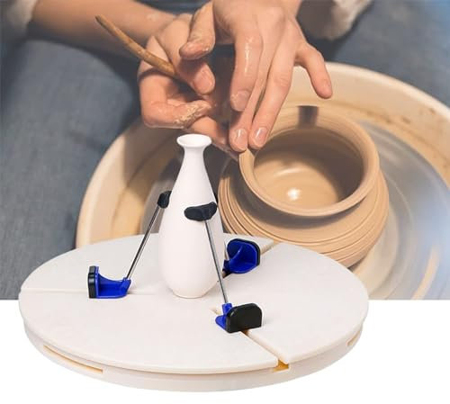 IINCOOY Töpferscheibenhalter Clip Töpfermaschine Plattenspieler Polymer Schaben Modellierung Reparaturwerkzeuge Töpferscheibenzubehör