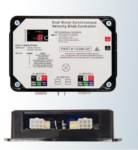 Zkaybb 13398-DO Dual Synchronous Velocity Slide Controller, kompatibel mit Lippert In-Wall Slide-Out auf Wohnmobil, Ersatzregler V-Sync II, 211852