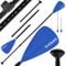 24MOVE® Paddel Einzelpaddel Teleskoppaddel Stechpaddel für SUP Stand Up Board, Paddling, Leicht aus Aluminium 210cm, verstellbar blau