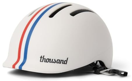 Thousand Jr. Fahrradhelm Kinder – Reflektierende Aufkleber mit magnetischer Schnalle & Anti-Klemm – Für Skaterhelm Kinder Roller und Skateboard