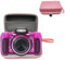 xcivi Harte EVA-Hülle für VTech Kidizoom Kamera für Kinder – kompatibel mit VTech KidiZoom Duo Selfie Cam, Kameratasche kompatibel mit Deluxe/Twist/Pix/Pix Plus Selfie-Kamera (Rosa)