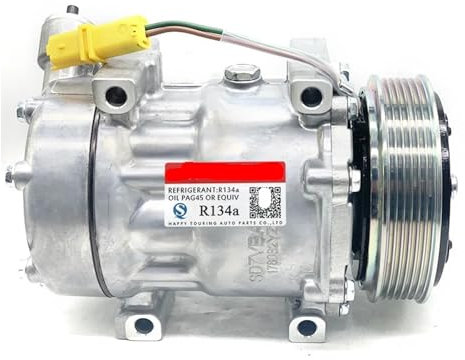Compresor De Aire Acondicionado, Compatible Con Citroën, Xsara Picasso (N68) 1.6 HDi 16v /, Compatible Con Peugeot, 406 2004-2011 SD7V16 7V16 9645440480 9800851980 9800851980