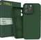 EYDELE Quadrupla Protezione per iPhone 16 Pro Max - Case Rigido | Fodera in Microfibra | Custodia Silicone Anti Impronta - Cover Verde abete